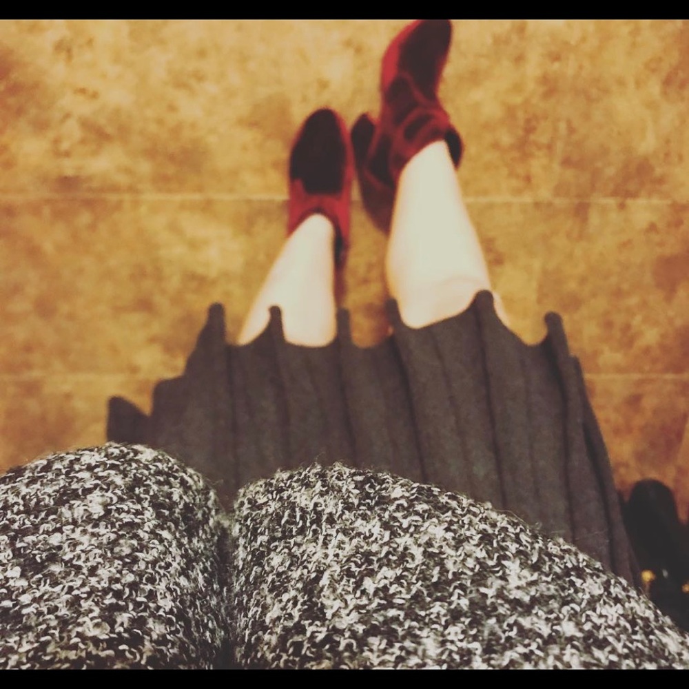 Red velvet booties